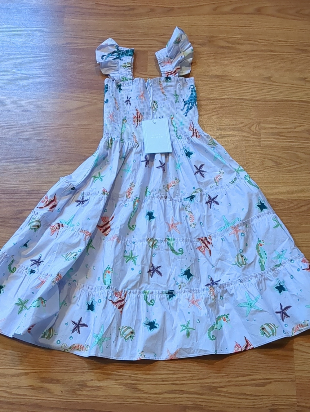NWT Hill House Home The Tiny Ellie Nap Dress Lilac Purple Sea Creatures 11/12Y